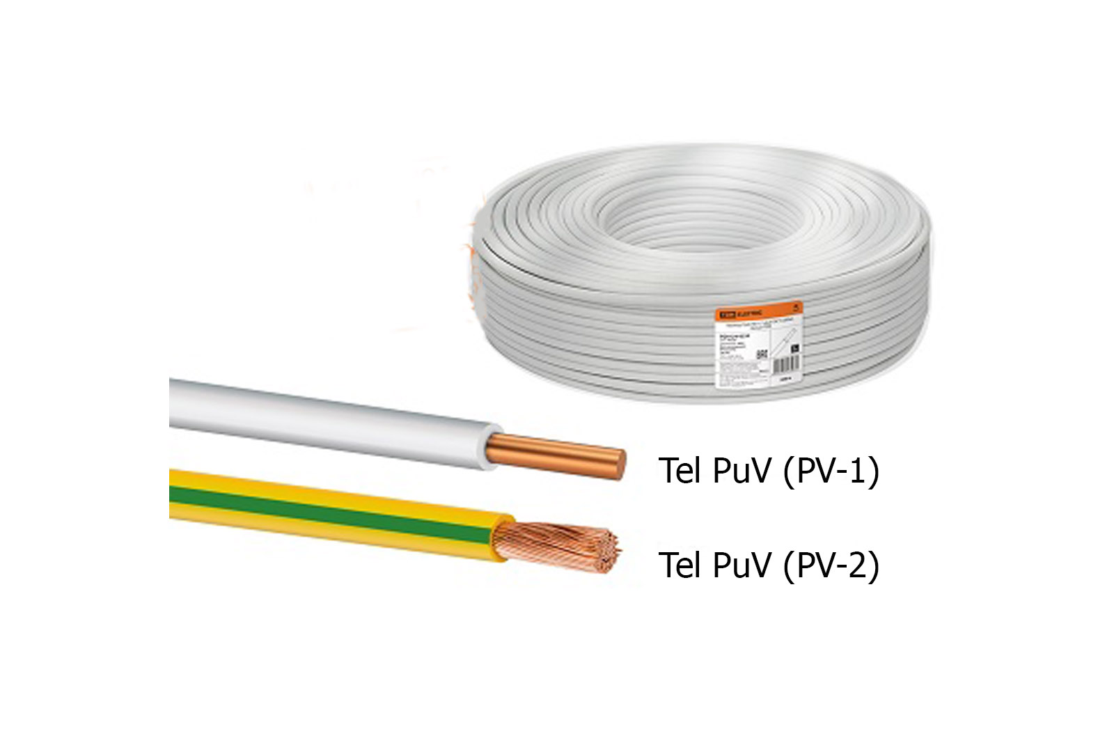 Tel PuV (PV-1) 1x0.5 QOST (1500m), sarı-yaşıl TDM